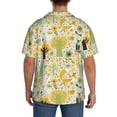 thumbnail image 3 of Fotbe Animal Tree Camisa Estampada de Manga Corta para Hombre, Casual de Verano, Estilo Playero, Sin Arrugas-Large, 3 of 5