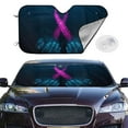 thumbnail image 2 of Balery Two Human Hands are Holds Pink Ribbon Awareness Print Car Windshield Sun Shade,Windshield Sunshade for Car Pickup Truck SUV Accessories-Medium, 2 of 7