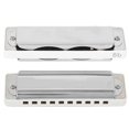 thumbnail image 3 of 10‑Hole Harmonica Blues Bb Key Harp Wind Musical Instrument Beginner Practice AM‑20DWhite, 3 of 4