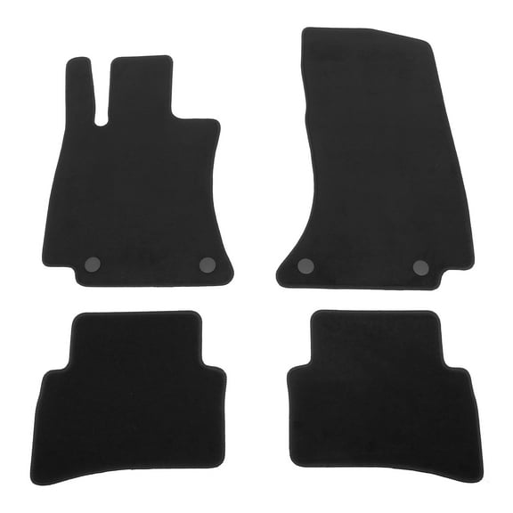Ikon Motorsports Floor Mats Fits 2024-2025 Benz E-Class W214 E200 E350 E450, Black Nylon OEM Fitment Style Front & Rear Anti-slip Carpets Liner 4PCS
