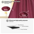 thumbnail image 4 of PiccoCasa French Thermal Insulated Blackout Curtain, Burgundy W25" x L40", 4 of 8