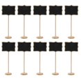 thumbnail image 1 of 20 unidades de estacas de madera para letreros pequeños, pizarrones con soportes y pegatinas, tablero negro rectangular pequeño, 1 of 5