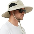 thumbnail image 2 of (2 pack) EINSKEY Sun Hat for Men Women, Waterproof Wide Brim Boonie Bucket Hat for Fishing Hiking - Beige, 2 of 9