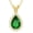 Style 1, variant on Women's Emerald Necklace 18K Gold-Plated Silver Teardrop Green Jade Pendant Necklace, May Birthstone 45.72 + 5.08cm