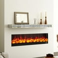 thumbnail image 1 of 48" Fireplace Mantel Mirrored Floating Shelf with Faux Diamond Inlay Accent Shelf for Wall Decor, 1 of 4