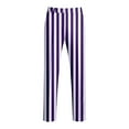 thumbnail image 3 of Mens Striped Dress Pant Lightweight Casual Trousers Slim Fit Breathable Stretchy Purple Pant, 3 of 4