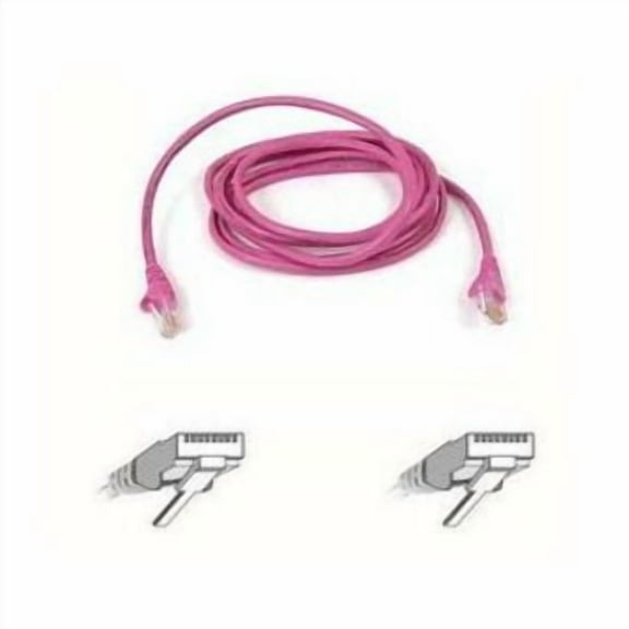 7FT CAT5E PINK SNAGLESS RJ45 M/M PATCH CABLE