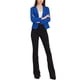 thumbnail image 2 of Blazer Chic para Mujeres Abierto Frontal para Trabajar Traje Corto de Verano Chaqueta Azul Real-Sólido 2XL, 2 of 6