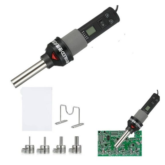 450W Hot  Air Gun Portable Temperature-Controlled 450  Soldering Heat Gun Rework Station SMD with Nozzles for Electronic Wiring ,Variable Temperature