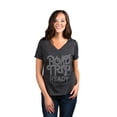 thumbnail image 2 of Thread Tank Road Trip Ready Women's Relaxed V-Neck T-Shirt Tee Charcoal Large, 2 of 4