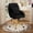 Black, variant on FervorFurn Velvet Rolling Vanity Chair, Adjustable Backrest Desk Chair with Lumbar Pillow for Bedroom Home Office, White