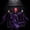 Purple PP, variant on AuroraX Hanging Skeleton Ghost Cage Light Up Scary Prop Sound Activated LED Outdoor Battery Operated Halloween Party Decoration Black