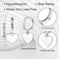 thumbnail image 3 of Pendientes ALEXCRAFT de plata de ley con forma de corazón para mujer, 3 of 6