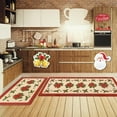 thumbnail image 5 of Christmas Poinsettia Kitchen Mats for Floor 2 Piece Cushioned Anti Fatigue Kitchen Rugs Set Non Skid Merry Christmas Kitchen Floor Carpet Set for Home Kitchen Christmas Decor, 5 of 6