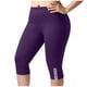 thumbnail image 1 of Pantalones de Yoga de Tamaño Adicional para las Mujeres 3x Color Sólido Bolsillo Capris Cintura Elástica, Transpirable Deporte Casual, 1 of 8