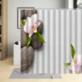 thumbnail image 4 of Zen St Shower Curtain Flower Orchid Purple Phalaenopsis Sand Plant Bath Curtains Bathroom Home r Set Waterproof With Hook, 4 of 6