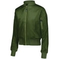 thumbnail image 4 of Holloway Sportswear XS Womens FLIGHT BOMBER JACKET Army Green 229732, 4 of 5
