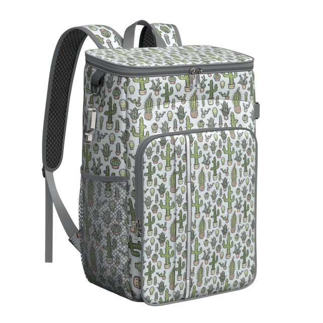 Sac à Dos Succulent Boho, Sac Isotherme Étanche avec Design Cactus Aquarelle pour Randonnée, Camping et Voyage