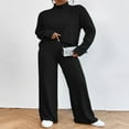 thumbnail image 2 of Pantalon en Tricot Élégant et Pull à Col Roulé à Manches Longues pour Femme, 2 of 5