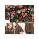 thumbnail image 5 of Blusa de mujer de talla grande GRACE & GRANDEUR con estampado floral de Pascua, cuello con lazo y mangas con volantes, 3X negra, 5 of 6