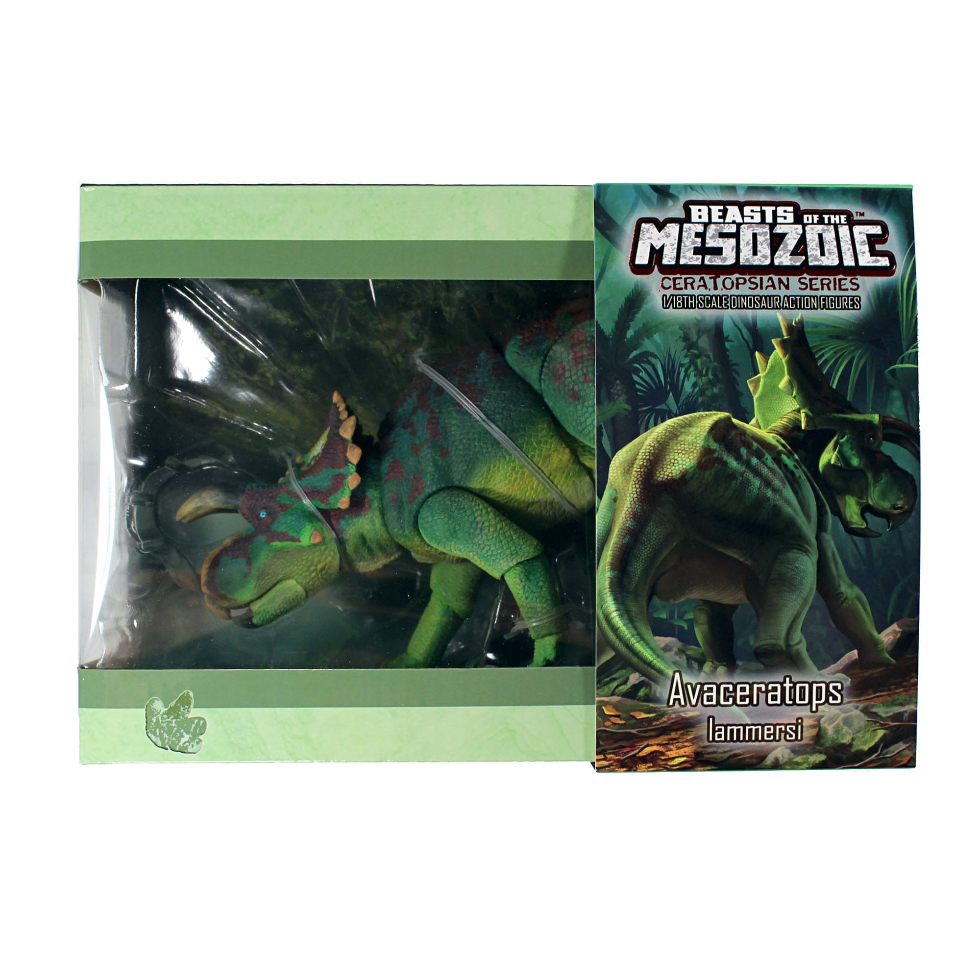 Beasts Of The Mesozoic: Avaceratops Lammersi - 1/18th Scale Dinosaur Action Figure - 10" Articulated Collectible Miniature, Hand-Painted