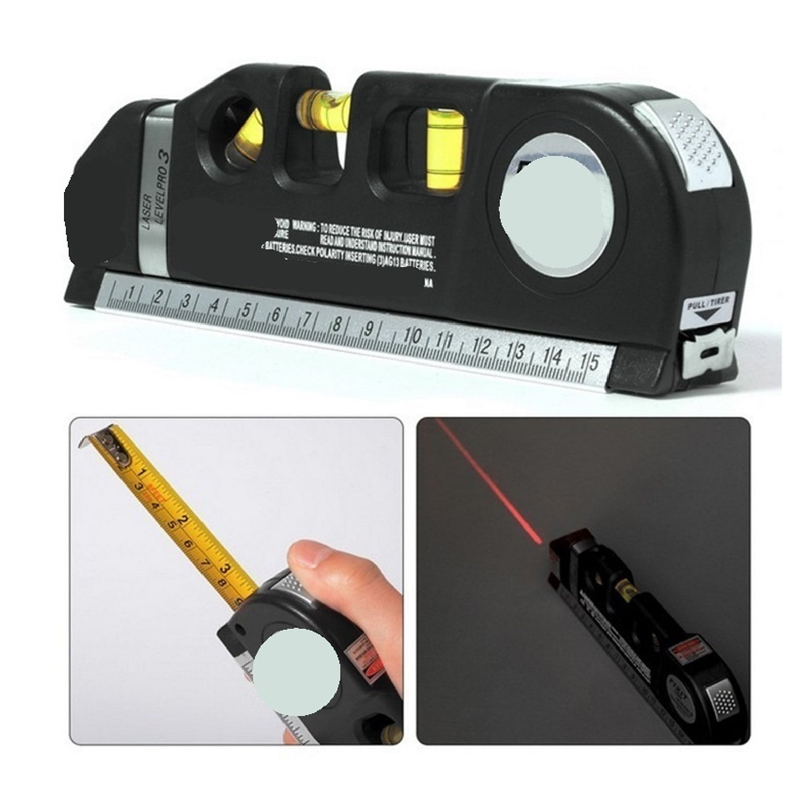 Laser Level Multipurpose Line Laser Leveler Tool Cross Line Lasers with 8FT 2.5M Standard Measure ,Water-Proof & Dust Resistant