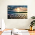 thumbnail image 3 of Elephant Stock Large Sunset Wall Art - Horizontal Canvas Wall Art - Living Room Wall Decor - Beach Canvas - Orange And Teal Decor - 12" x 8", 3 of 8