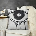 thumbnail image 2 of YINGXI  Throw Pillow Cover Wink Face Decorative Pillow Covers Black Lash Eyes Eyelashes Pillow Case Super Soft Happy Face Cushion Cover&nbsp;Square Modern Pillowcase for Men Women Sofa  20x20in, 2 of 5