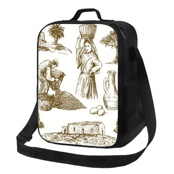 Picia Olive Picking Lunch box Lunch bag for men women Large capacity Lunchbox Reusable Lunch bags Insulated Lunch bag Lunch box cooler