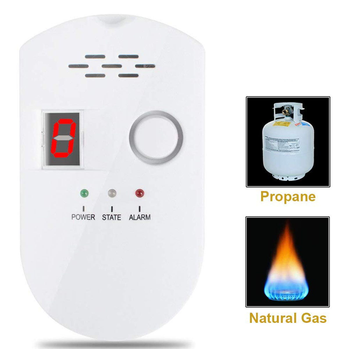 Digital Gas Leak Detector Propane Butane Methane Natural Gas Safe Alarm 