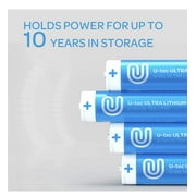 U-tec AA Ultra Lithium Battery (Pack of 8), 3000mAh 1.5V, Longest-Lasting AA Battery, Up to 10 Years in Storage and No Leaks Guaranteed, Works in Extreme Temperatures, Non RechargeableAbout this itemO