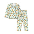 thumbnail image 1 of Fotbe Tiger Leaves Conjunto de Pijama de Manga Larga para Mujer con Estampado, Ropa de Dormir de 2 Piezas, Conjunto de Casa Suave y Cómodo con Bolsillos-X-Large, 1 of 7