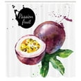 thumbnail image 3 of Ambesonne Fruit Shower Curtain, Watercolor Exotic Design, 69"Wx84"L, Purple Green and Black, 3 of 3