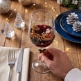 thumbnail image 2 of 240ml Christmas Wine Glass, Gold-rimmed Stemmed Goblet with Winter Snowflake Design for Red or White Wine, Holiday Dinners and Parties, 2 of 6