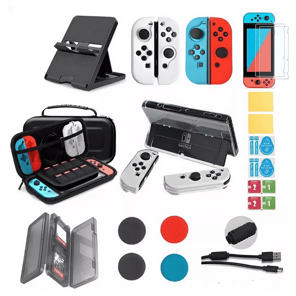 Kit de Estuche y Accesorios para Nintendo Switch OLED 25 pza Gaming Top