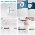 thumbnail image 4 of No Hook Shower Curtain, Blue Ombre Shower Curtains for Bathroom with See Through Top Window, Coastal Beach Modern Abstract Art Waterproof & Washable Bath Curtain 66"x72", 4 of 9