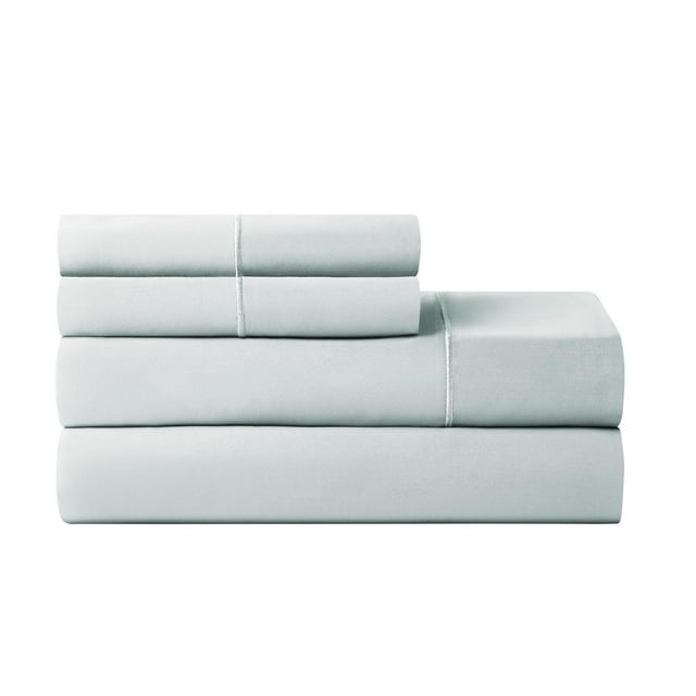 Hotel Style 4-Piece 600 Thread Count Green Egyptian Cotton Adult Bed Sheet Set, Queen - Deep Pocket