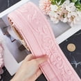 thumbnail image 3 of 88 x 3in Crown Molding Peel and Stick 3D Flexible Foam Wall Trim Pink Self Adhesive Wallpaper Border Sticky Decorative Edging Baseboard Lines for Mirror Border Wall Hotel DIY Decor for DIY, 3 of 9