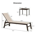 thumbnail image 2 of PURPLE LEAF Patio Chaise Lounge Set of 2, Aluminum Reclining Loungers with Side Table, Adjustable Backrest & Wheels – Waterproof, Easy to Assemble for Deck, Pool, Lawn, or Garden，Marble White, 2 of 7