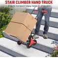 thumbnail image 7 of Stair Climbing Hand Truck 330lb, Heavy Duty Dolly Cart for Stairs, Thickened Upgraded Steel Tube Folding Stair Climbing Trolley with Six Wheels and Telescoping Handle, Red, 7 of 7