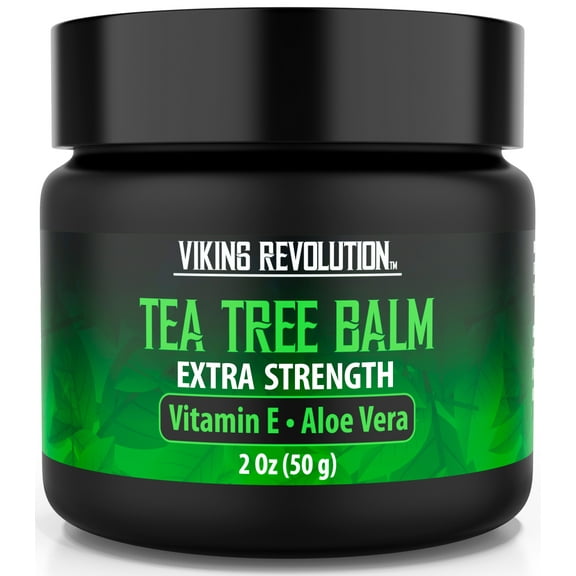 Viking Revolution Tea Tree Oil Cream - Super Balm Athletes Foot Cream - for Eczema, Jock Itch, Ringworm, Nail Treatment - Soothing Skin Moisturizer for Itchy, Scaly, Cracked Skin, 2 Ounce (Pack of 1)