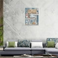 thumbnail image 5 of Nautical Bathroom Decor Beach Wall Art Anchor Lighthouse Ocean Seashells Bathroom Pictures For Wall Coastal Artwork Canvas Print For Bathroom Living Room Bedroom Office Framed 12"x16", 5 of 6