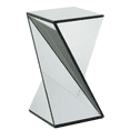 thumbnail image 4 of Table d'Appoint Géométrique Moderne Argenté 13,75 Pieds' Pièce d'Accent Chic, 4 of 10