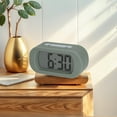 thumbnail image 2 of Unique Bargains 2 Pcs Oval Digital Alarm Clock Adjustable Alarm Snooze Army Green, 2 of 6