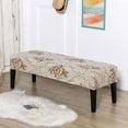 thumbnail image 6 of Printed Upholstered Bench Slipcover, Stretch Dining Room Bench Covers Elastic Bench Seat Protector Dining Bench Cover Removable Washable for Living Room-L-Large, 6 of 8