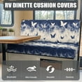 thumbnail image 4 of XYZCANDO Butterfly RV Dinette Cushion Covers Stretchable RV Accessories for Inside Couch Cushion Covers Washable Furniture Covers for Sofa and Loveseat 1 Backrest Cover and 1 Bench Cover Blue, 4 of 7
