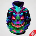 thumbnail image 3 of Sudadera con capucha con diseño de calabaza de moda de Halloween con estampado 3D para hombres y mujeres, sudadera divertida de terror, sudaderas con capucha de hip hop, sudadera con capucha genial pa, 3 of 5