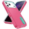 thumbnail image 2 of for iPhone 17 Pro Max Case, iPhone 17 Pro Max Phone Case with Built in Kickstand, Shockproof/Dustproof/Drop Proof Heavy Duty Military-Grade Rugged Protective Cover for iPhone 17 Pro Max,Rose Red, 2 of 8