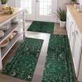 thumbnail image 2 of Math Equations Science Tools Green Pattern Kitchen Rugs Sets Of 3,Kitchen Runner Rugs Non Skid Washable,Decorative Kitchen Floor Mats for Kitchen,Sink,Laundry,17"x30"+ 17"x47" + 17"x59", 2 of 6