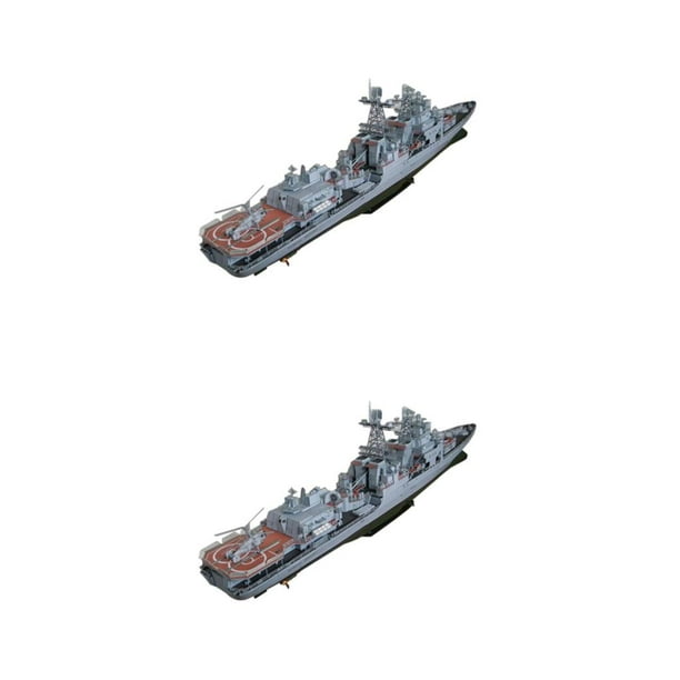 Modelo de barco destructor papel 3D Matsuzay Almirante Levchenko 1/200 2 piezas